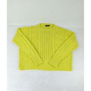 Polo Ralph Lauren Sweater Womens L Long Sleeve Pullover Crew Neck Lime